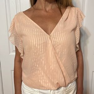 Bebe Pink Short Sleeved Top - Size Medium